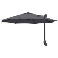 vidaXL Garden Parasol Manual Anthracite 248 x 248 x 148 cm 6