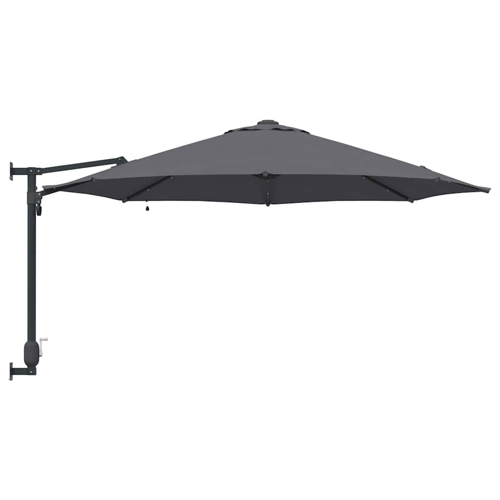 vidaXL Garden Parasol Manual Anthracite 248 x 248 x 148 cm 5