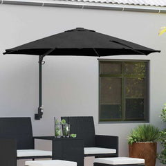 vidaXL Garden Parasol 248 x 248 x 148 cm Polyester and Steel Black 1