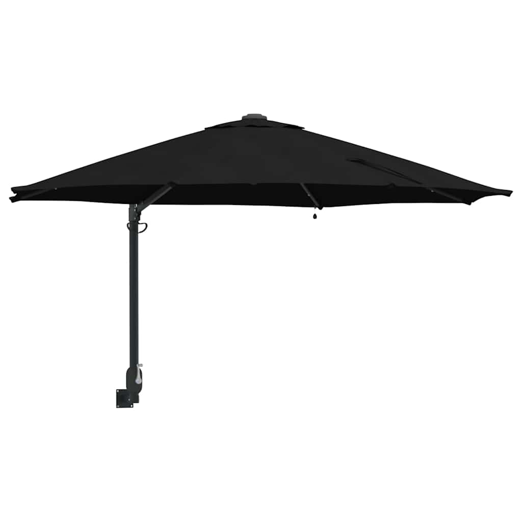 vidaXL Garden Parasol 248 x 248 x 148 cm Polyester and Steel Black 2