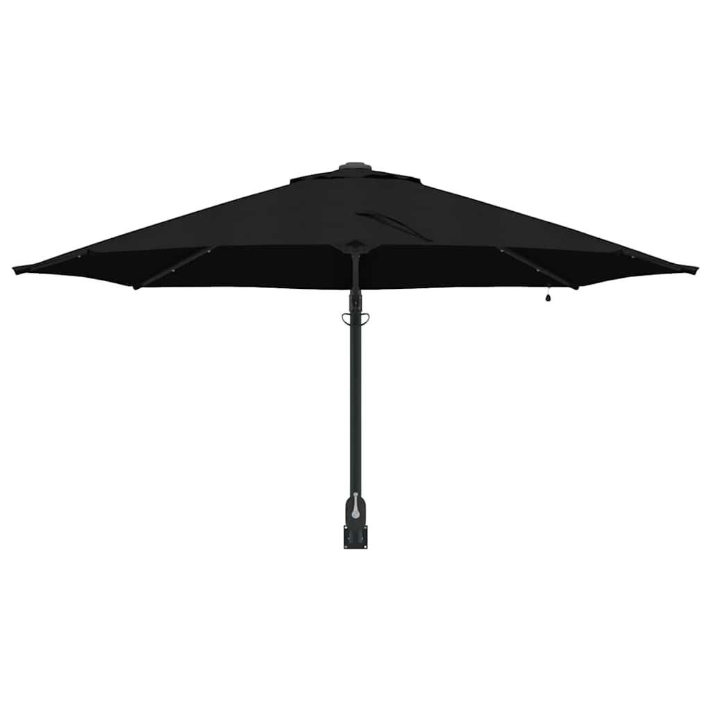 vidaXL Garden Parasol 248 x 248 x 148 cm Polyester and Steel Black 4