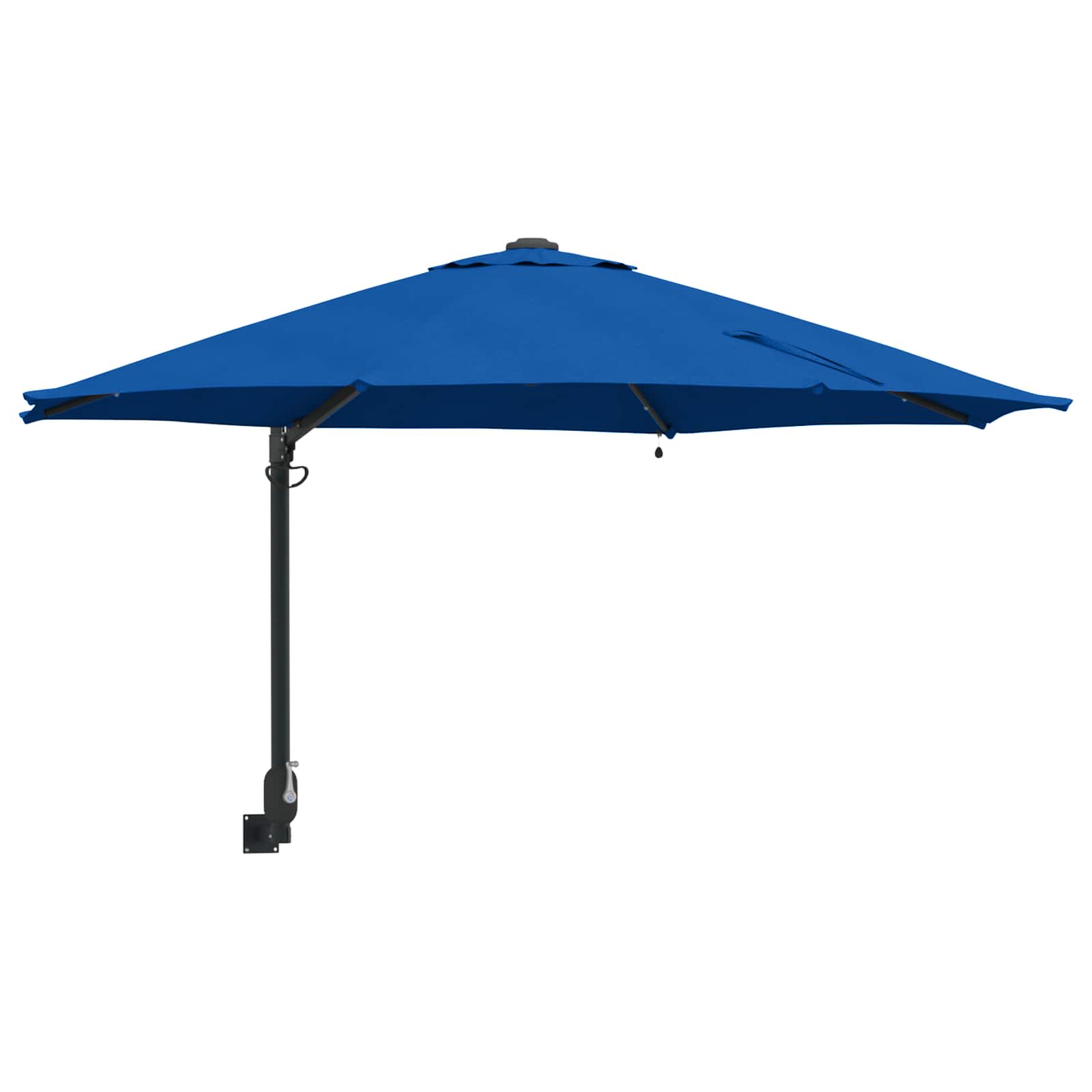 vidaXL Garden Parasol 248 x 248 x 148 cm Polyester and Steel Azurblau 2