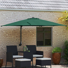 vidaXL Garden Parasol Green 248.5 x 247.5 x 160 cm Polyester and Steel 1