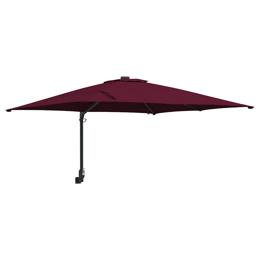 vidaXL Garden Parasol Bordeaux Red 248.5 x 247.5 x 160 cm 2