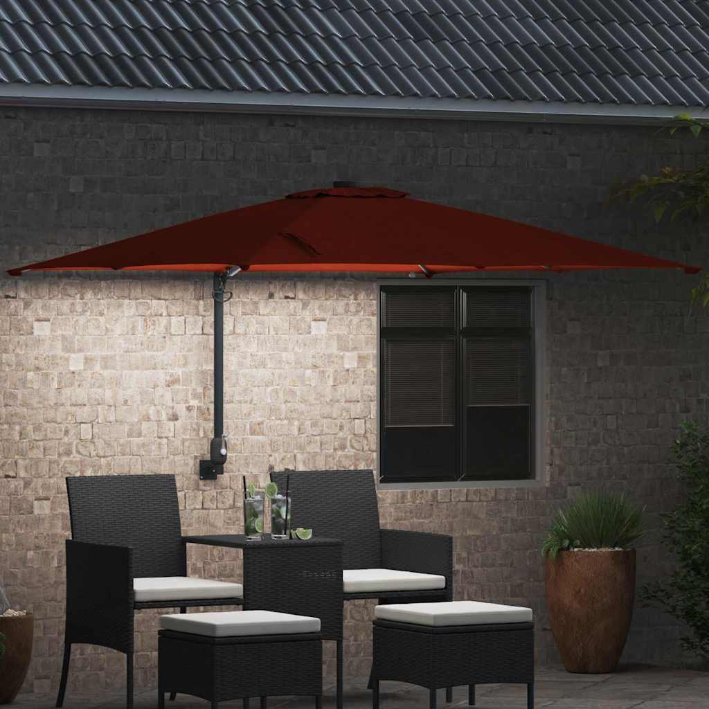vidaXL Garden Parasol Terracotta 248.5 x 247.5 x 160 cm 3