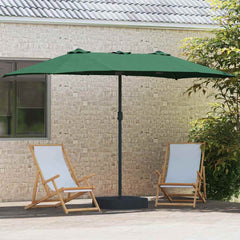 vidaXL Garden Parasol Green 385 x 209 x 244 cm Polyester and Steel 3