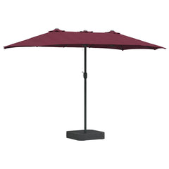 vidaXL Garden Parasol Bordeaux Red 385 x 209 x 244 cm 2