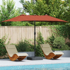 vidaXL Garden Parasol Terracotta 385 x 209 x 244 cm 1