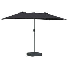 vidaXL Garden Parasol Black 385 x 209 x 244 cm Polyester and Steel 6