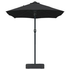 vidaXL Garden Parasol Black 385 x 209 x 244 cm Polyester and Steel 5