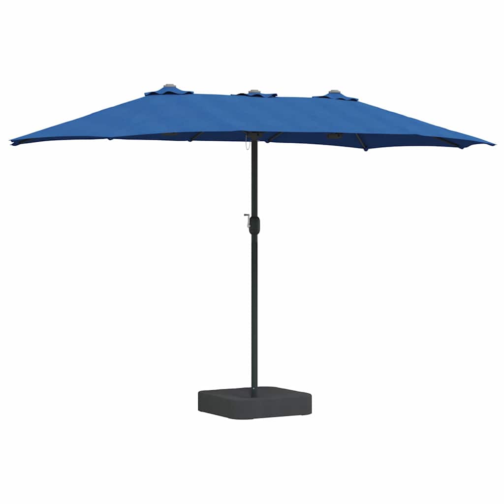 vidaXL Garden Parasol 385 x 209 x 244 cm Polyester and Steel Azurblau 2