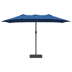 vidaXL Garden Parasol 385 x 209 x 244 cm Polyester and Steel Azurblau 4