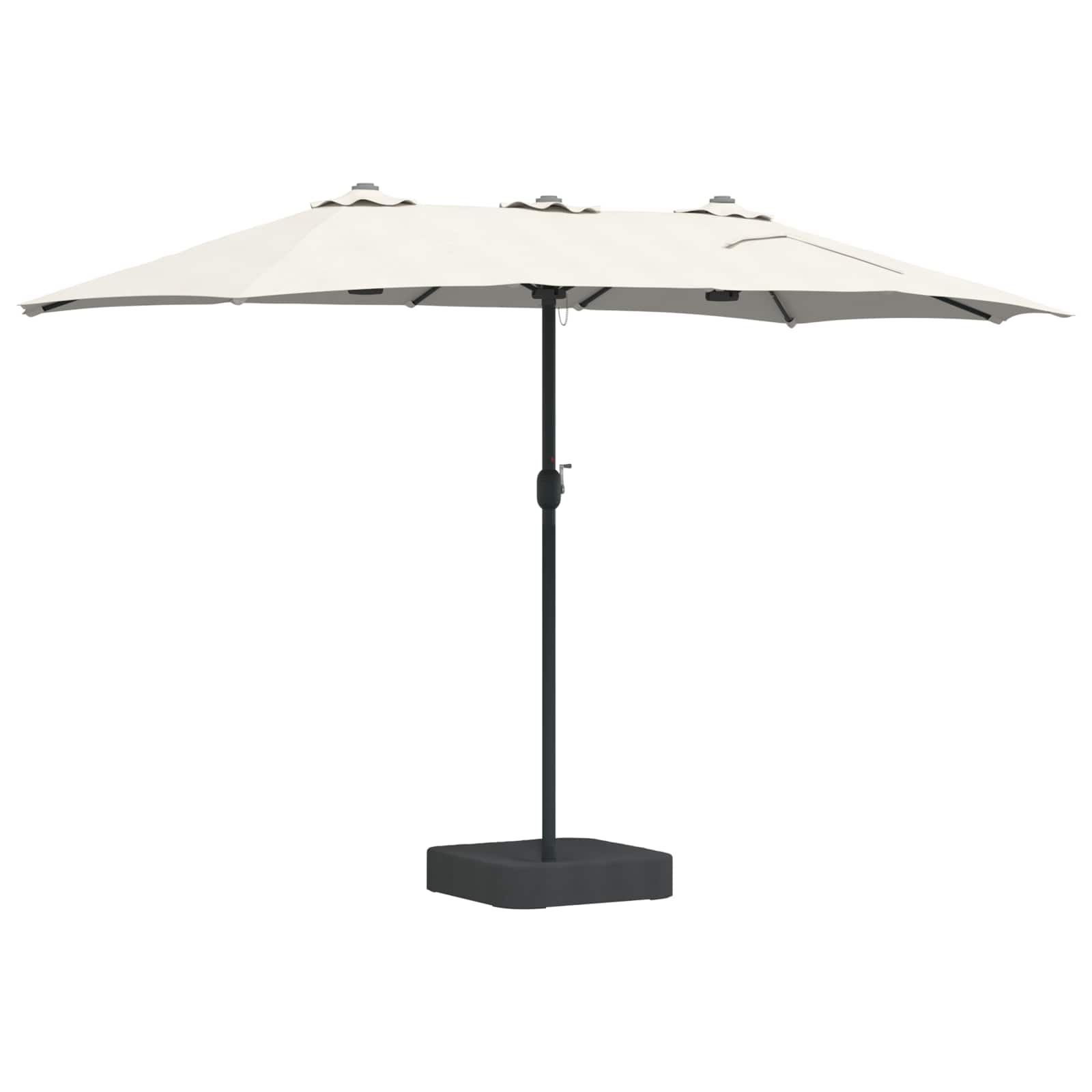 vidaXL Garden Parasol Sand and Anthracite 385 x 209 x 244 cm Polyester 6