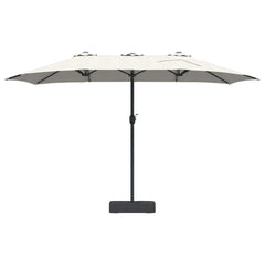 vidaXL Garden Parasol Sand and Anthracite 385 x 209 x 244 cm Polyester 4