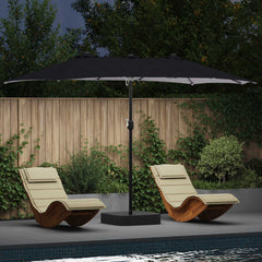 vidaXL Garden Parasol Anthracite 385 x 209 x 244 cm Polyester 1