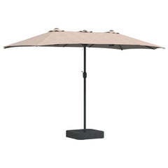 vidaXL Garden Parasol 385 x 209 x 244 cm Polyester Taupe 2