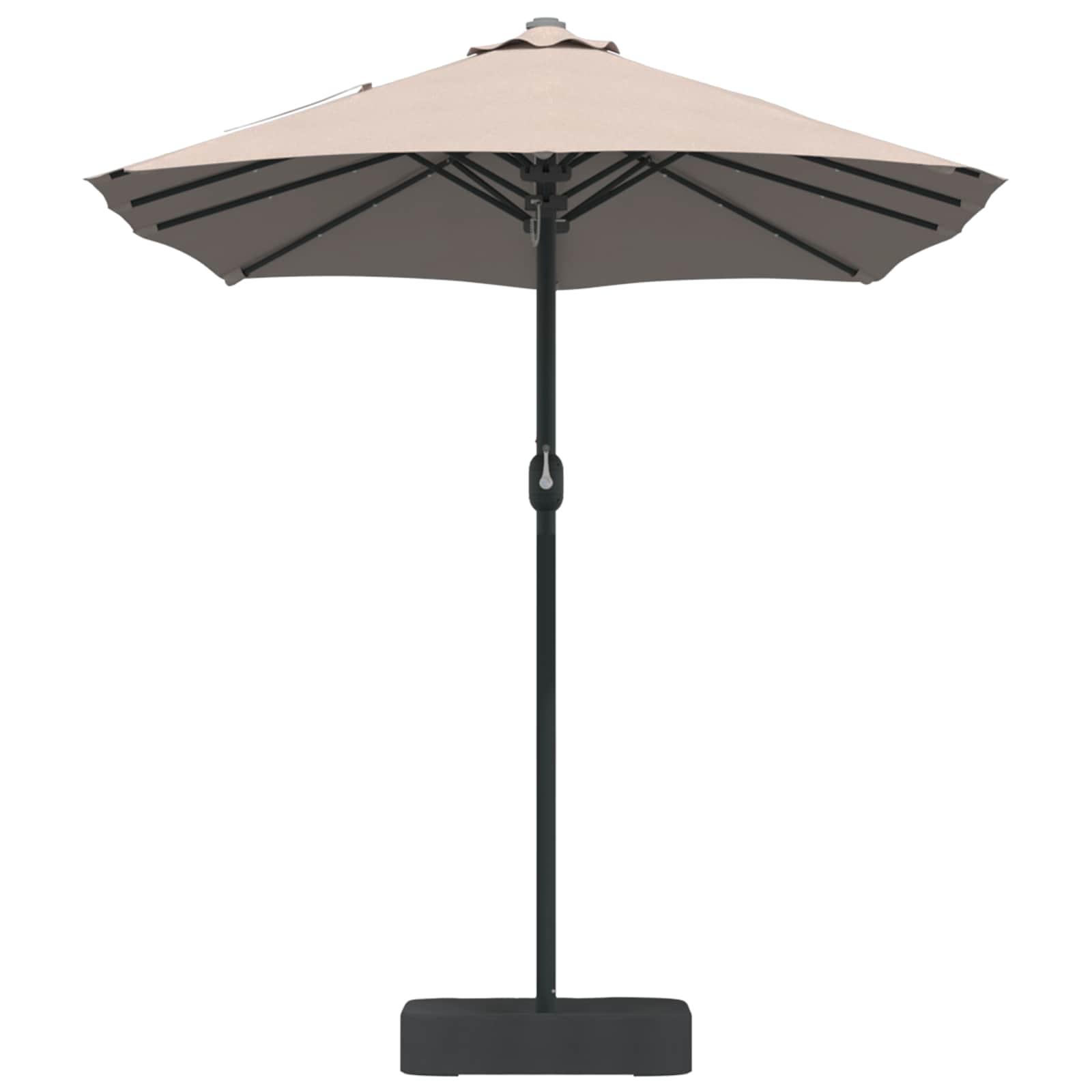 vidaXL Garden Parasol 385 x 209 x 244 cm Polyester Taupe 5
