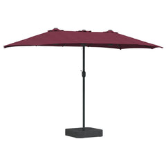 vidaXL Garden Parasol Bordeaux Red 385 x 209 x 244 cm Polyester 2