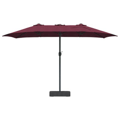 vidaXL Garden Parasol Bordeaux Red 385 x 209 x 244 cm Polyester 4