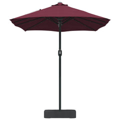 vidaXL Garden Parasol Bordeaux Red 385 x 209 x 244 cm Polyester 5