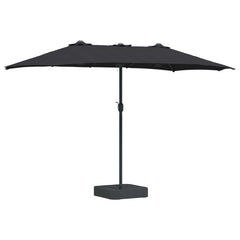 vidaXL Garden Parasol Black 385 x 209 x 244 cm Polyester 2