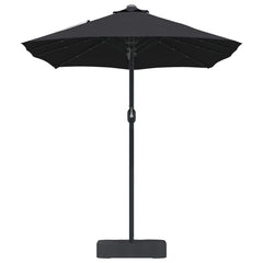 vidaXL Garden Parasol Black 385 x 209 x 244 cm Polyester 5