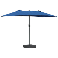 vidaXL Garden Parasol 385 x 209 x 244 cm Polyester Azurblau 2
