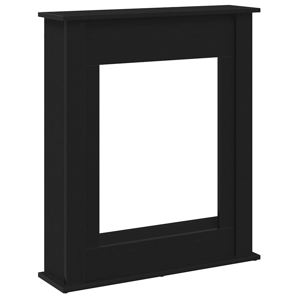 vidaXL Fireplace Surround Black Oak 75x20x87.5 cm Engineered Wood 2
