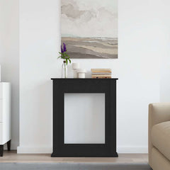 vidaXL Fireplace Surround Black Oak 75x20x87.5 cm Engineered Wood 3