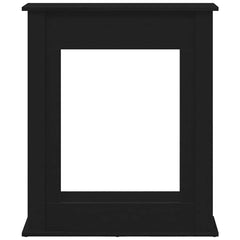 vidaXL Fireplace Surround Black Oak 75x20x87.5 cm Engineered Wood 5