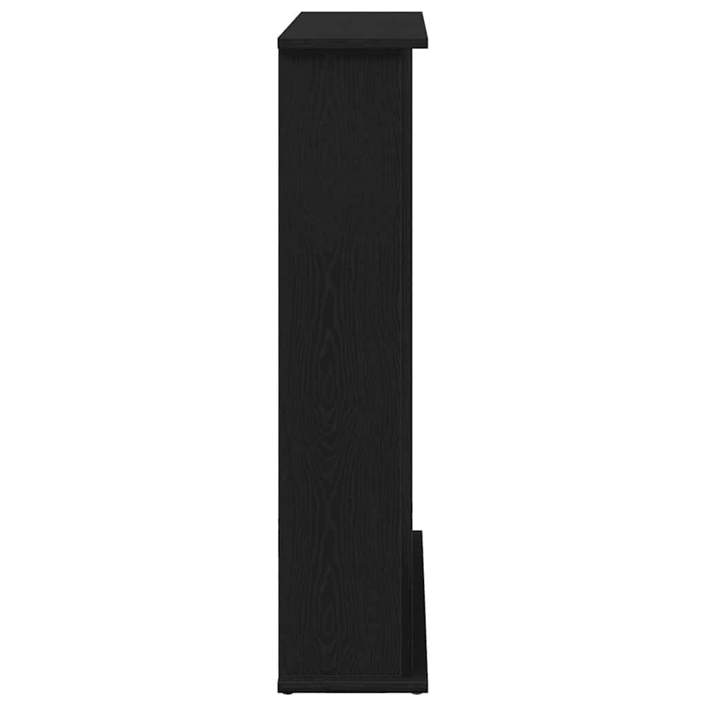 vidaXL Fireplace Surround Black Oak 75x20x87.5 cm Engineered Wood 6