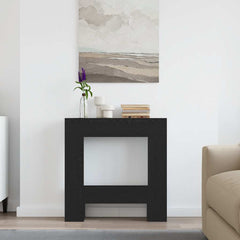 vidaXL Fireplace Surround Black Oak 81x18x82 cm Engineered Wood 3