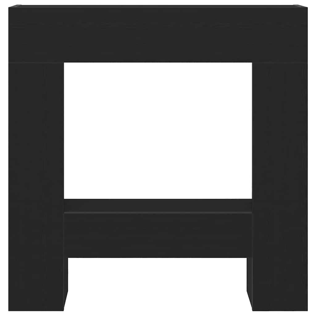 vidaXL Fireplace Surround Black Oak 81x18x82 cm Engineered Wood 5