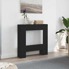 vidaXL Fireplace Surround Black Oak 81x18x82 cm Engineered Wood 1