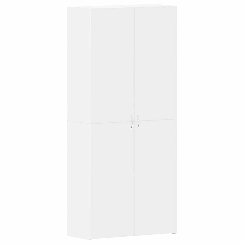 vidaXL Shoe Cabinet 80 x 35.5 x 180 cm Engineered Wood White 2