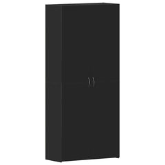 vidaXL Shoe Cabinet 80 x 35.5 x 180 cm Engineered Wood Black 2
