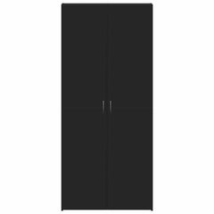vidaXL Shoe Cabinet 80 x 35.5 x 180 cm Engineered Wood Black 6