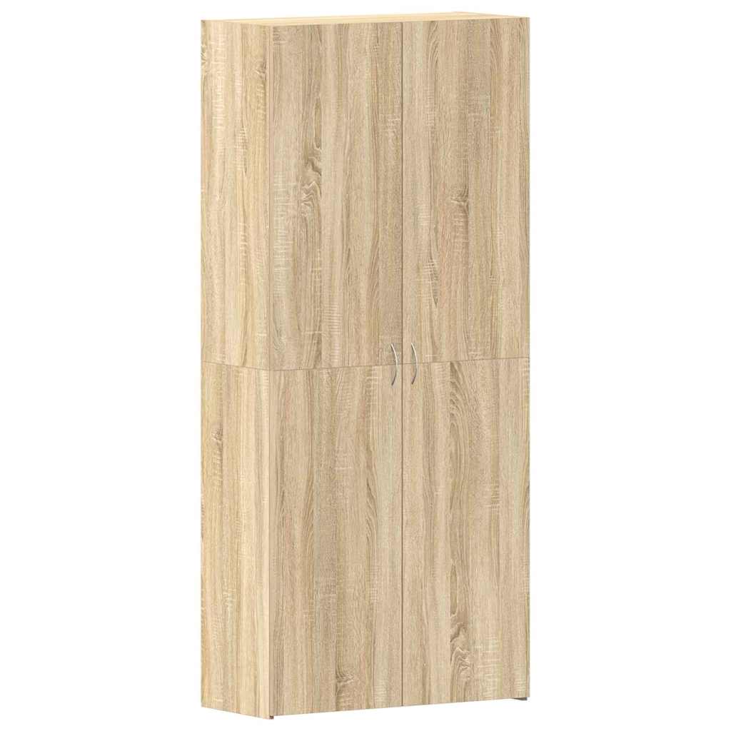 vidaXL Shoe Cabinet 80 x 35.5 x 180 cm Engineered Wood Brown 2