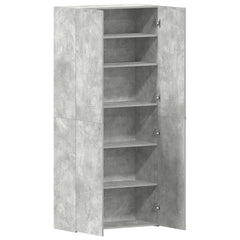 vidaXL Shoe Cabinet 80 x 35.5 x 180 cm Engineered Wood Grey 5