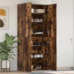 vidaXL Shoe Cabinet 80 x 35.5 x 180 cm Engineered Wood Multicolour 1