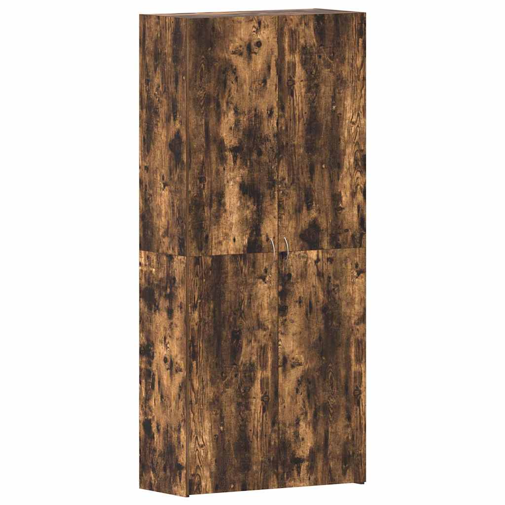 vidaXL Shoe Cabinet 80 x 35.5 x 180 cm Engineered Wood Multicolour 2