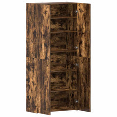 vidaXL Shoe Cabinet 80 x 35.5 x 180 cm Engineered Wood Multicolour 5