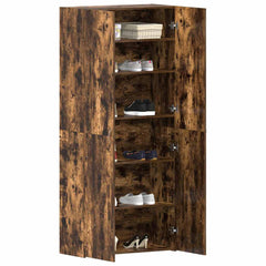 vidaXL Shoe Cabinet 80 x 35.5 x 180 cm Engineered Wood Multicolour 3