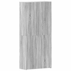 vidaXL Shoe Cabinet 80 x 35.5 x 180 cm Engineered Wood Grey 2