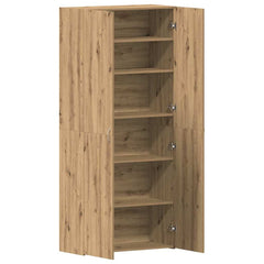 vidaXL Shoe Cabinet 80 x 35.5 x 180 cm Engineered Wood Brown 5