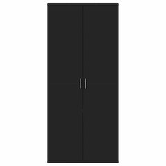 vidaXL Shoe Cabinet 80 x 39 x 178 cm Engineered Wood Black 6