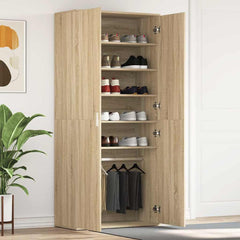 vidaXL Shoe Cabinet 80 x 39 x 178 cm Engineered Wood Sonoma Oak 1