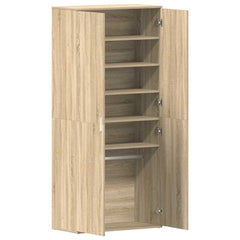 vidaXL Shoe Cabinet 80 x 39 x 178 cm Engineered Wood Sonoma Oak 5