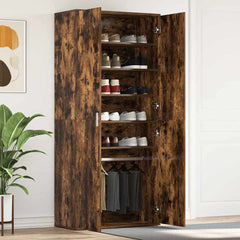 vidaXL Shoe Cabinet 80 x 39 x 178 cm Engineered Wood Smoked Oak 1