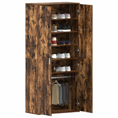 vidaXL Shoe Cabinet 80 x 39 x 178 cm Engineered Wood Smoked Oak 3